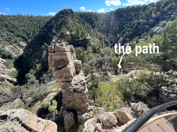 the amazing crooked column and the path down below