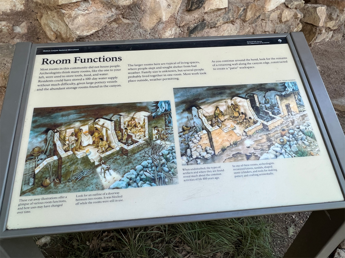 sign about the room functions