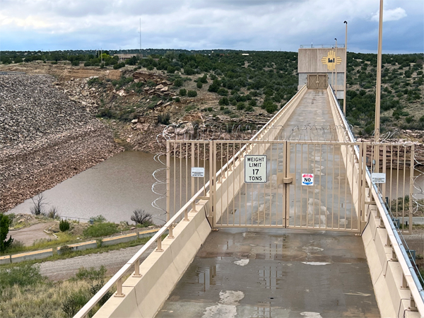 View of the top of the Santa Rosa Dam