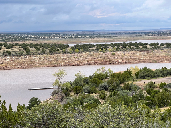 The reservoir created by the dam, Santa Rosa Lake