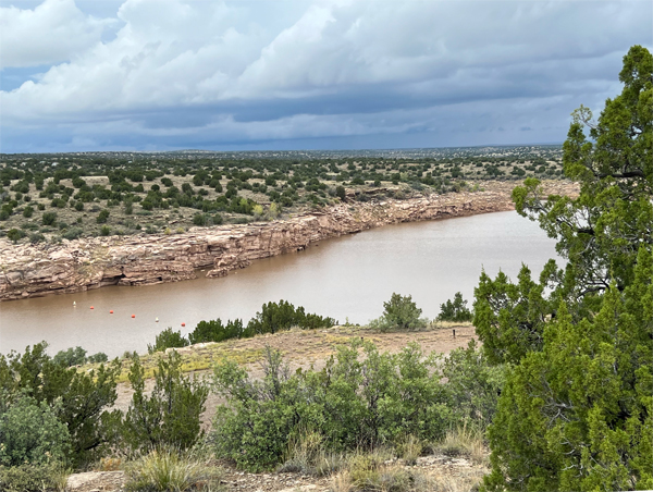 The reservoir created by the dam, Santa Rosa Lake