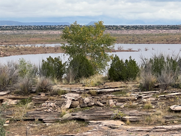 The reservoir created by the dam, Santa Rosa Lake