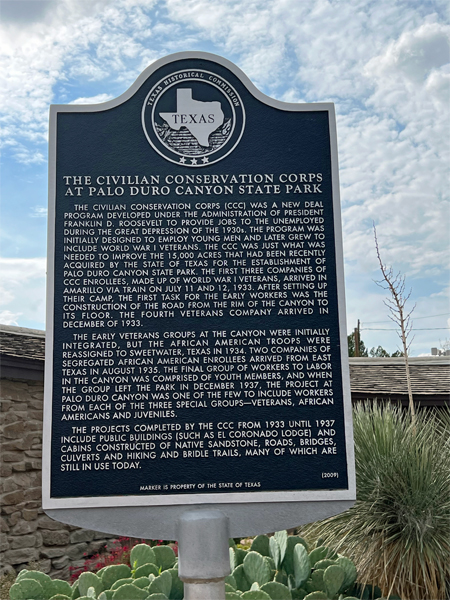 Civilian Conservation Corps sign
