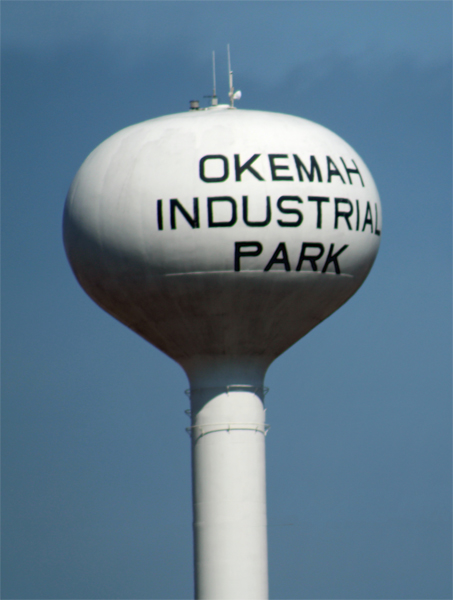 Okemah Industrial Park water tower