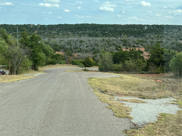 approaching a curve in the steep and winding road