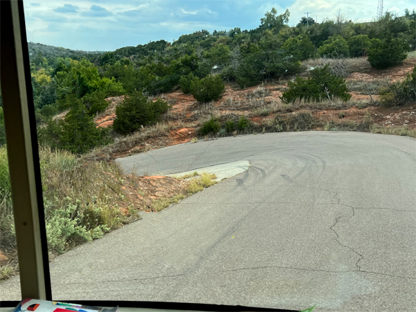 a curve at Red Rock Canyon State Park