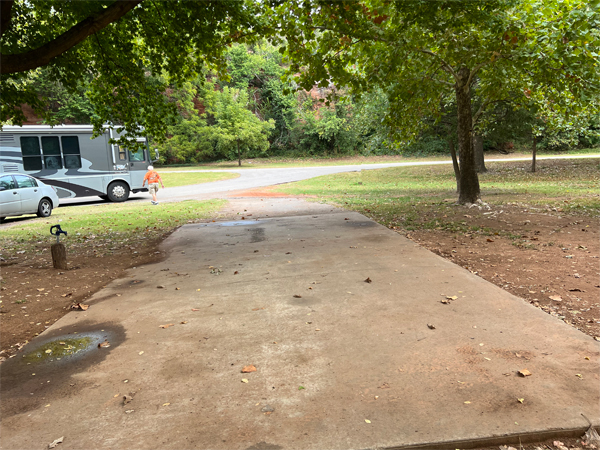 road view from the back of the campsite