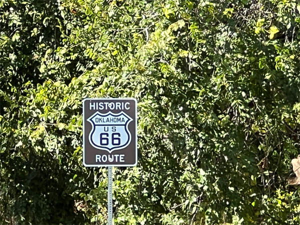 Historic Oklahoma US 66 route sign