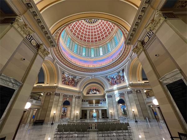 Rotunda with Flight of Spirit mural and more