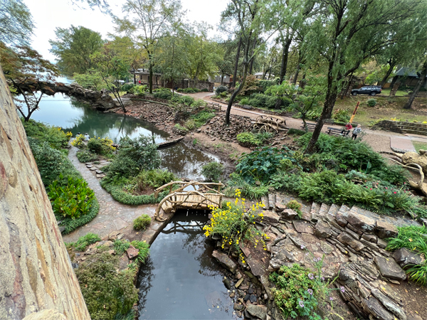 view from the grist mill upper window