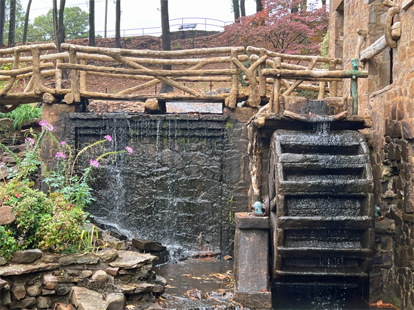 water wheeel at the Grist Mill