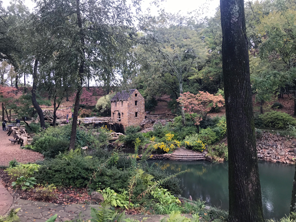 the Grist Mill and the first arch bridge