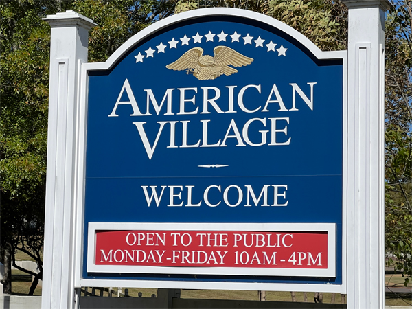 American Village sign