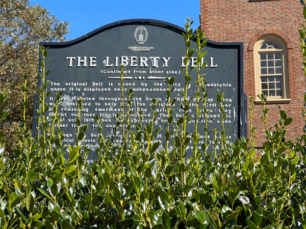 side 2 of The Liberty Bell sign