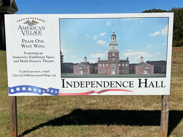 Independence Hall sign