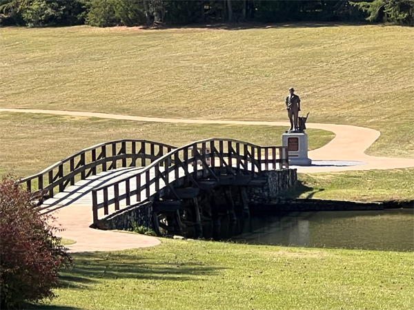 bridge and statue