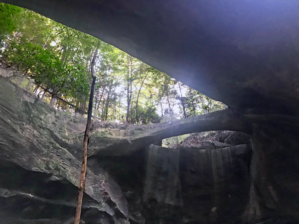 view into the Natural Arch