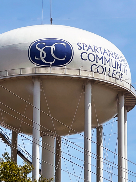 Spartanburg Community College water tower