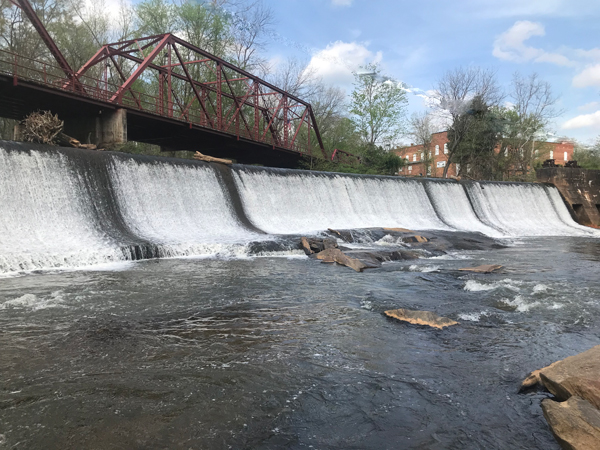 waterfall at Glendale Shoals