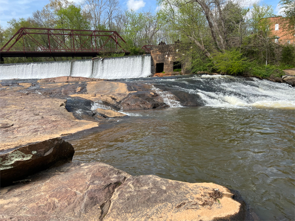 waterfall at Glendale Shoals