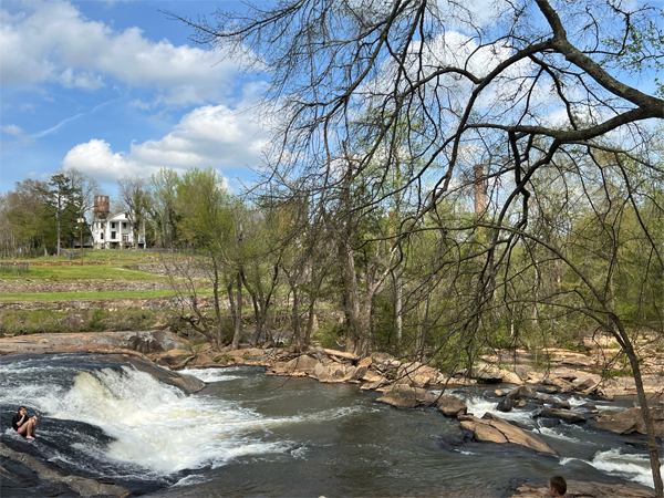 small falls at Glendale Shoals