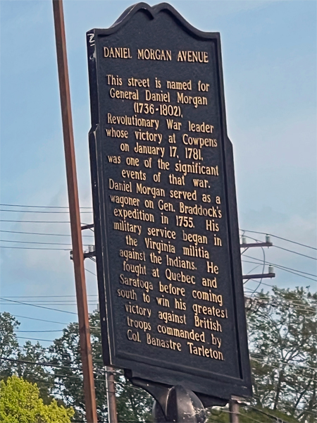 sign about Daniel Morgan Avenue in Glendale