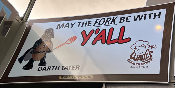 Darth Tater Fork sign