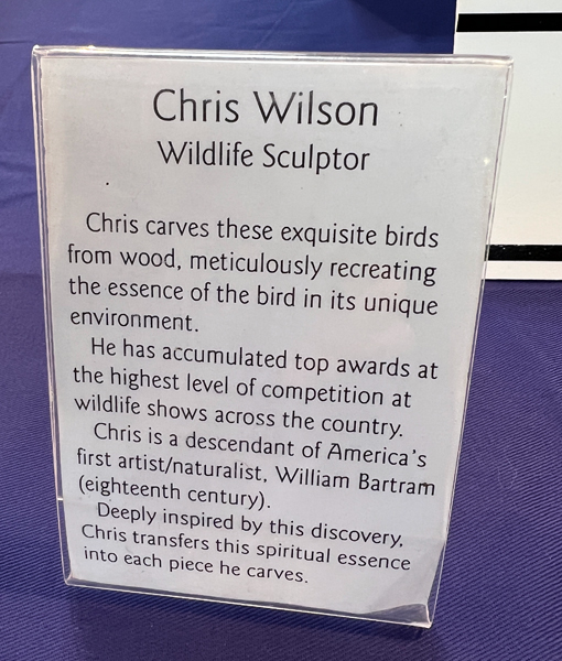 Chris Wilson wildlife Sculptor information