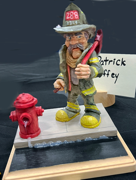 fireman woodcarving