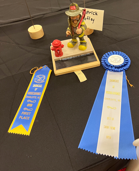first place fireman woodcarving