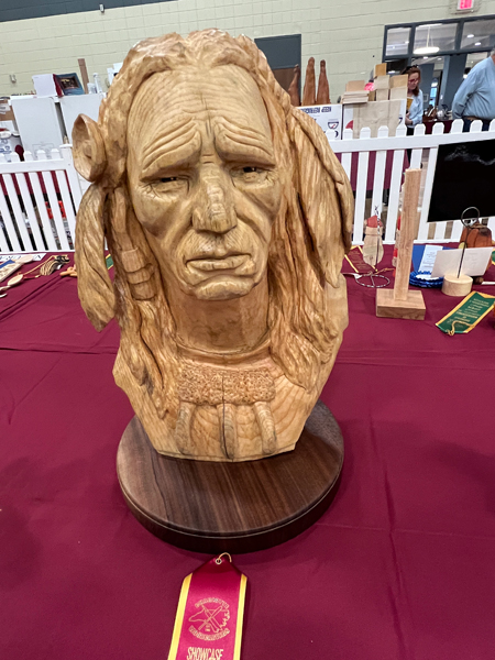 Indian head woodcarving