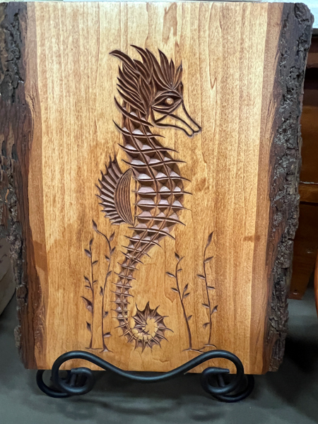 Sea Horse carving