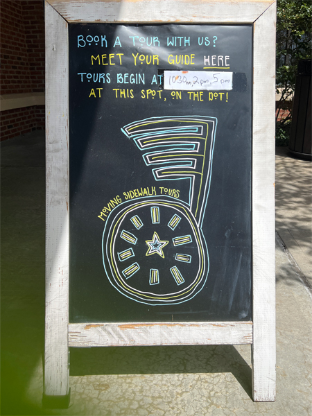 Moving Sidewalk Segway Tour sign