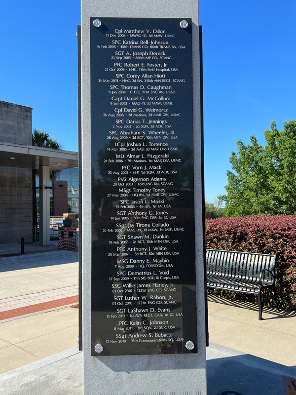 First Responders Memorial colum