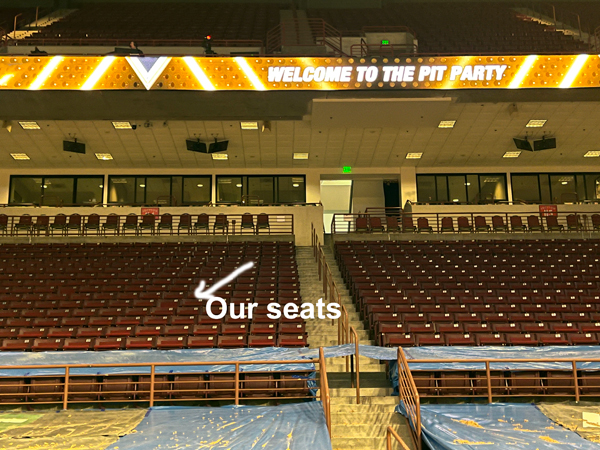 The Two RV Gypsies seats at Monster Jam