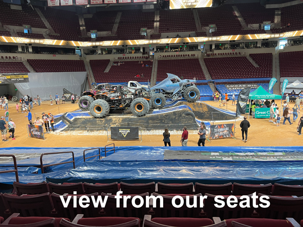 Monster Trucks on display