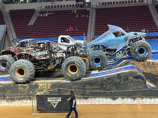 Tterminal Velocity and Magalodon monster trucks