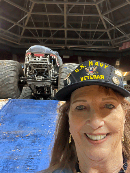 Karen Duquette and the Megalodon monster truck