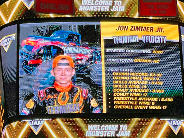 Jon Zimmer Jr Monster Truck driver info