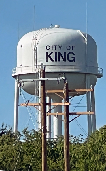 water towers in King, North Carolina