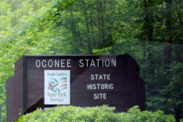 Oconee Station State Historic Site sign