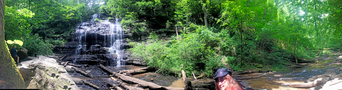 panorama of Station Cove Falls
