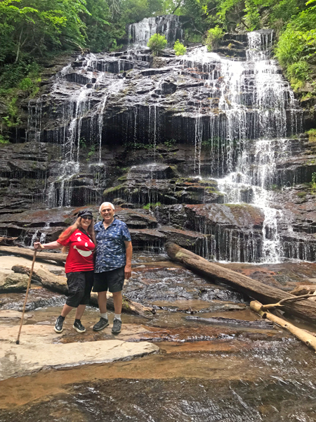 The two RV Gypsies at Station Cove Falls