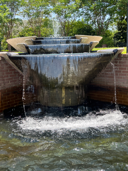 fountain at Glencarin Garden