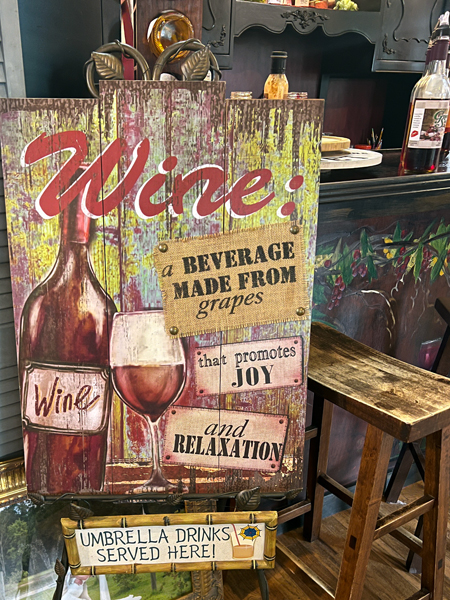 wine sign