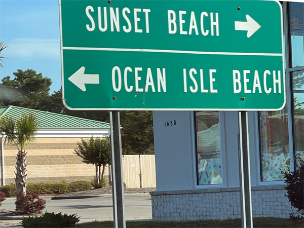 Sunset Beach NC sign
