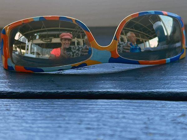 reflections in sunglasse