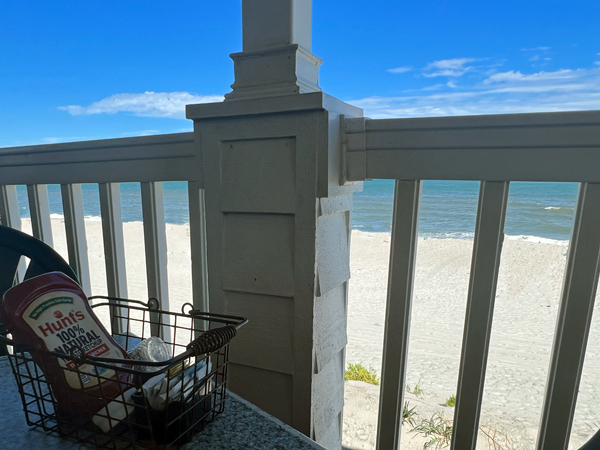 view of the beach from Conch Cafe