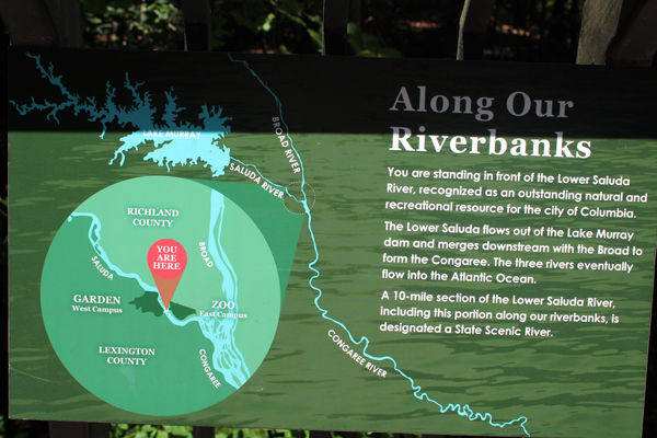 sign about the Saluda River