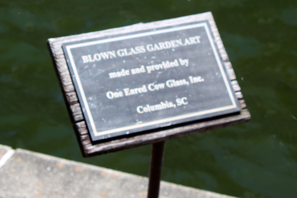 Blown Glass Garden Art sign
